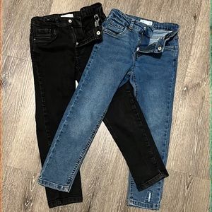 2 pairs Cotton On Kid’s  Boy’s  stretch skinny jeans like new adjustable waist